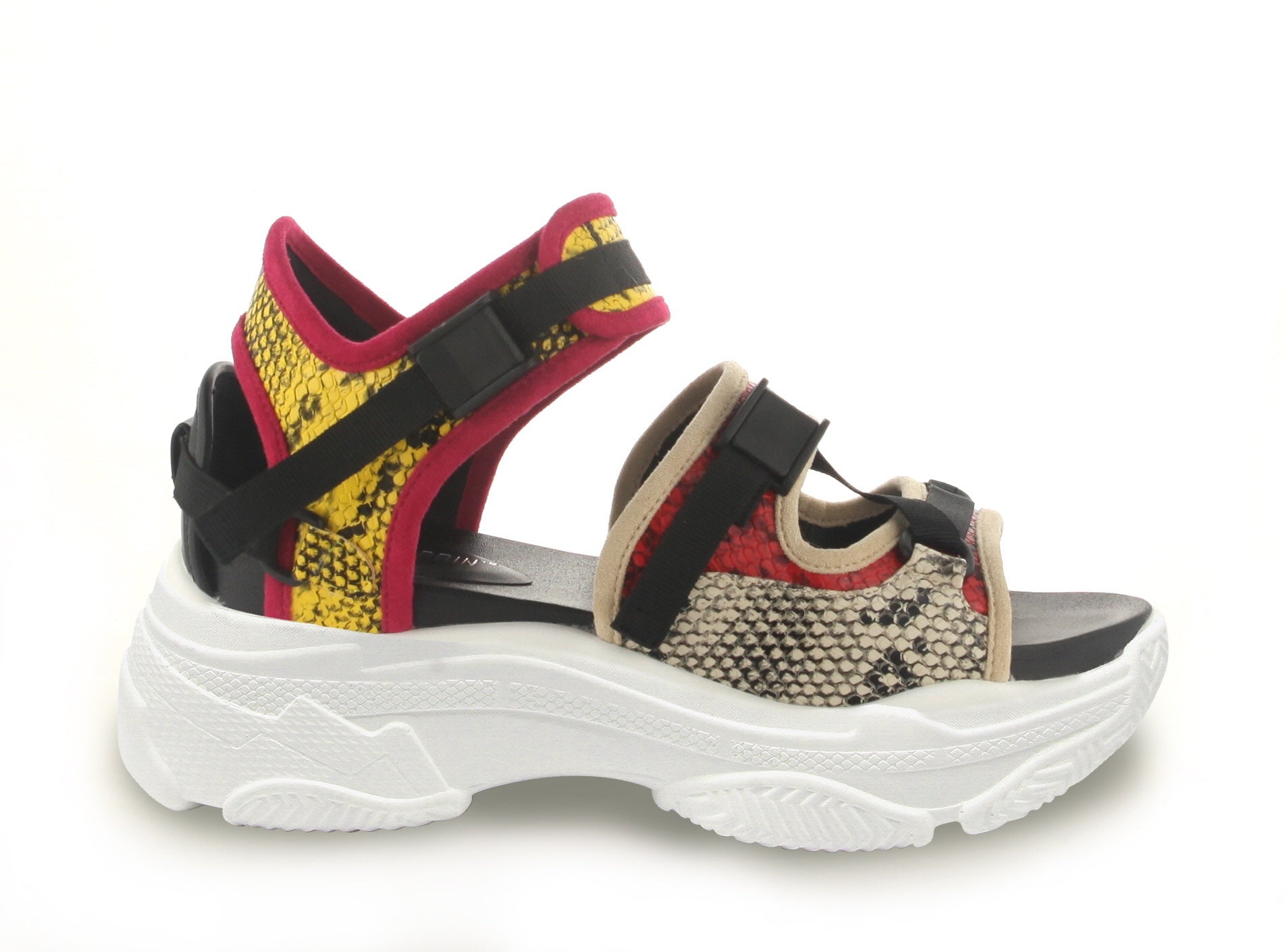 ALERT Women's Walking Platform Snake Print Sneaker's Sandals - ShoeTimeStores