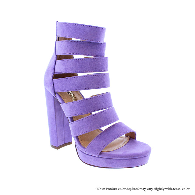 CARDI-16 Women's Cutout Block Heels - ShoeTimeStores