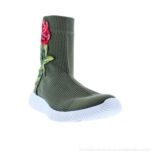 GEEZY-9 Women's Flower Print Socks Booties