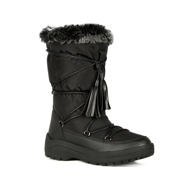 ALASKA-01 - Women winter Snow Fur Knee High Boots - ShoeTimeStores