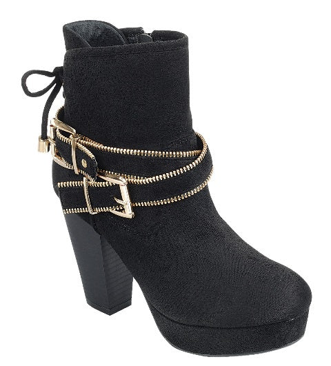 CAMILLE-87 Chunky Heels Booties For Women's - ShoeTimeStores