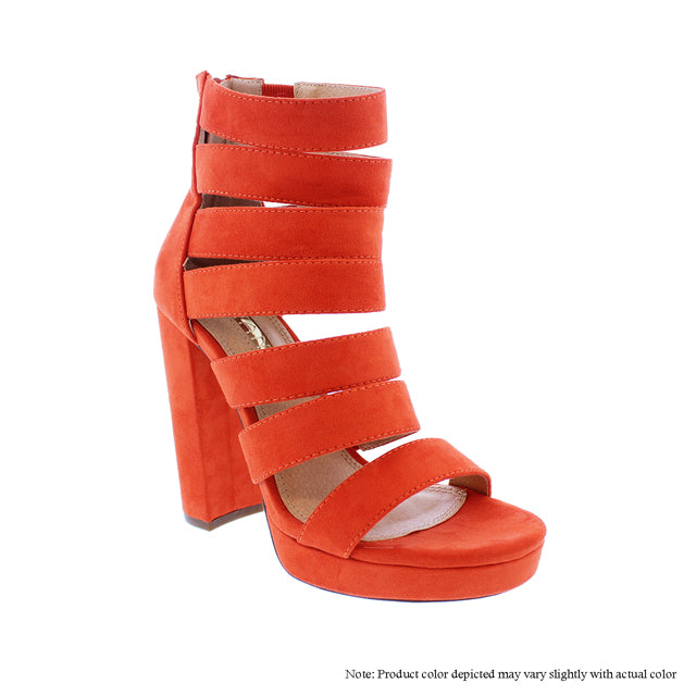 CARDI-16 Women's Cutout Block Heels - ShoeTimeStores