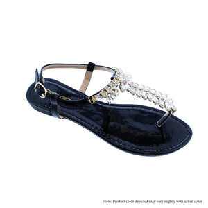 FEI-1 Rhinestone Women's Flat Sandals