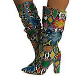 HARIOT-1 Women's Knee High Block Heel Boots - ShoeTimeStores
