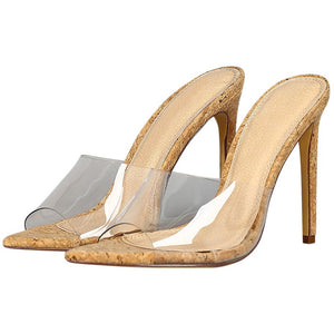 LAURENT-3 Women's Transparent Clear Heels - ShoeTimeStores