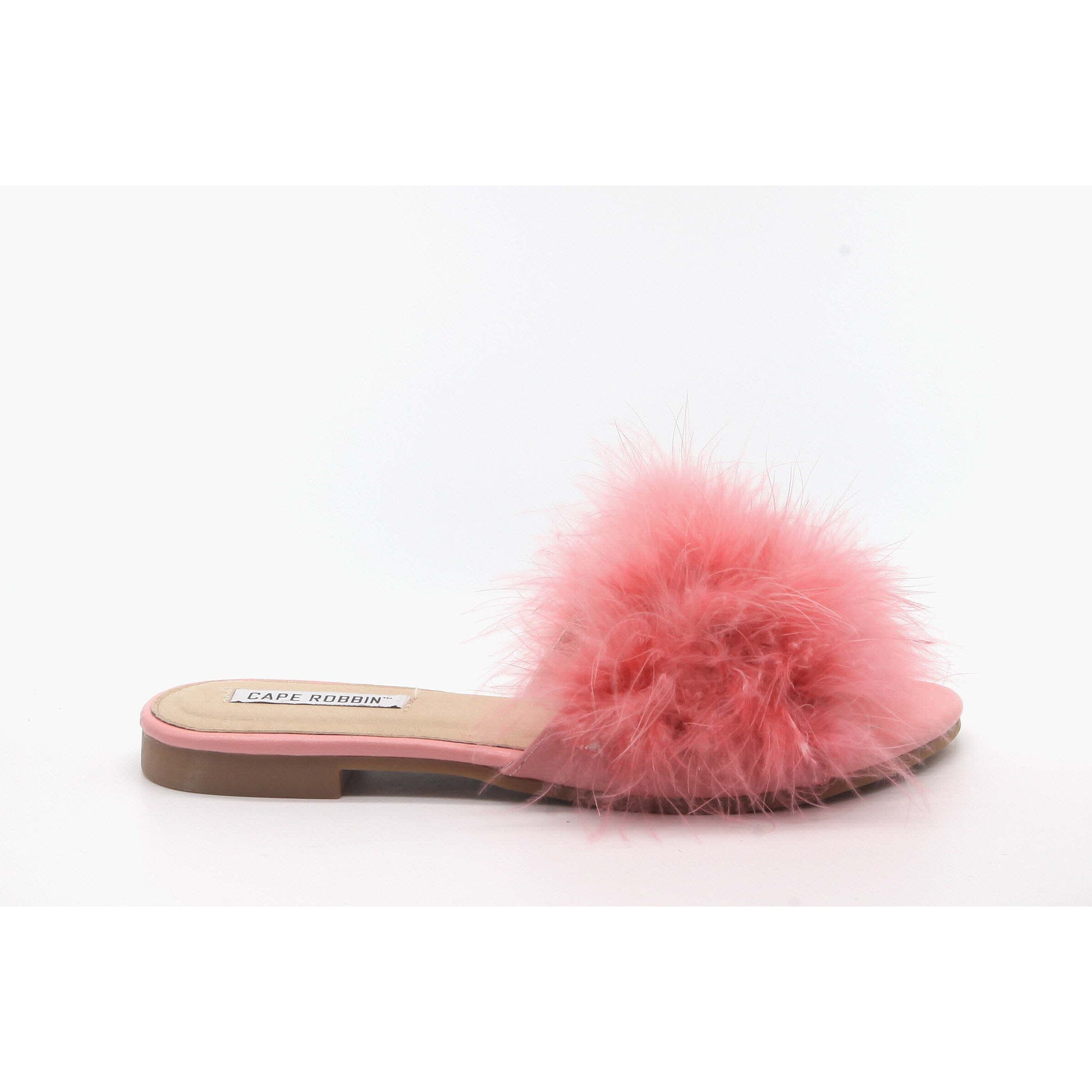 SANDAL-1 - faux fur flat sandals - ShoeTimeStores