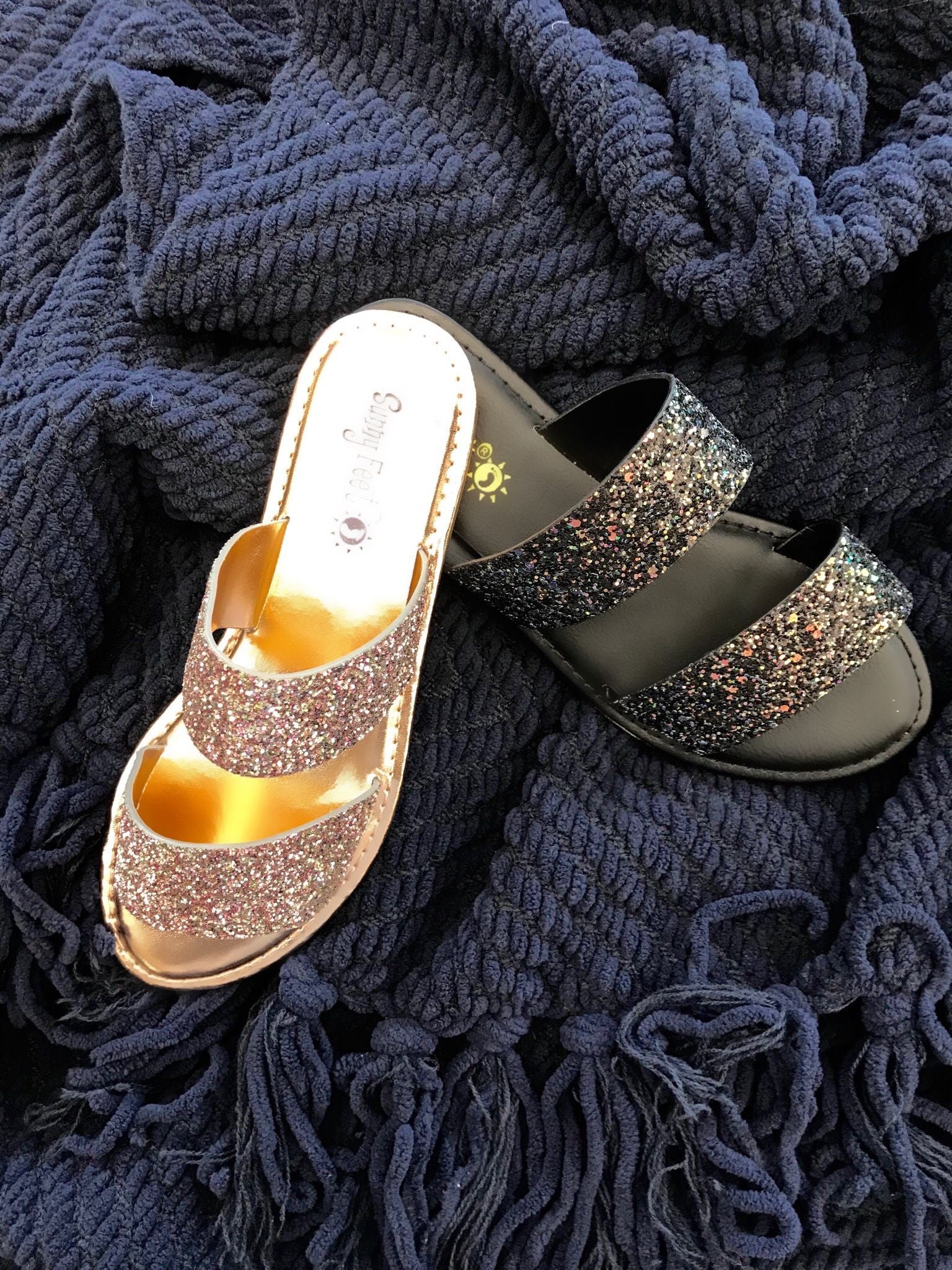 COASTLINE-70S Women's Cute Fashion Shiny Flat Sandals - ShoeTimeStores
