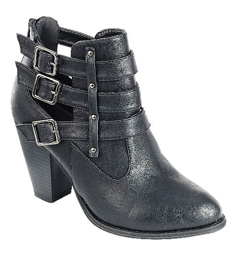 CAMILA-62 Women's Fashion Chunky Heel Bukle Strap Booties - ShoeTimeStores