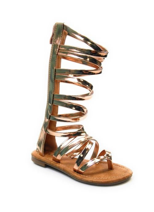 CINEMA-65 Women's Strappy Open Toe Flat Sandals - ShoeTimeStores