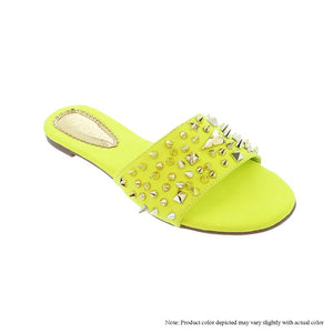 CARNIVAL-12 Flat Studded Women's Sandals - ShoeTimeStores